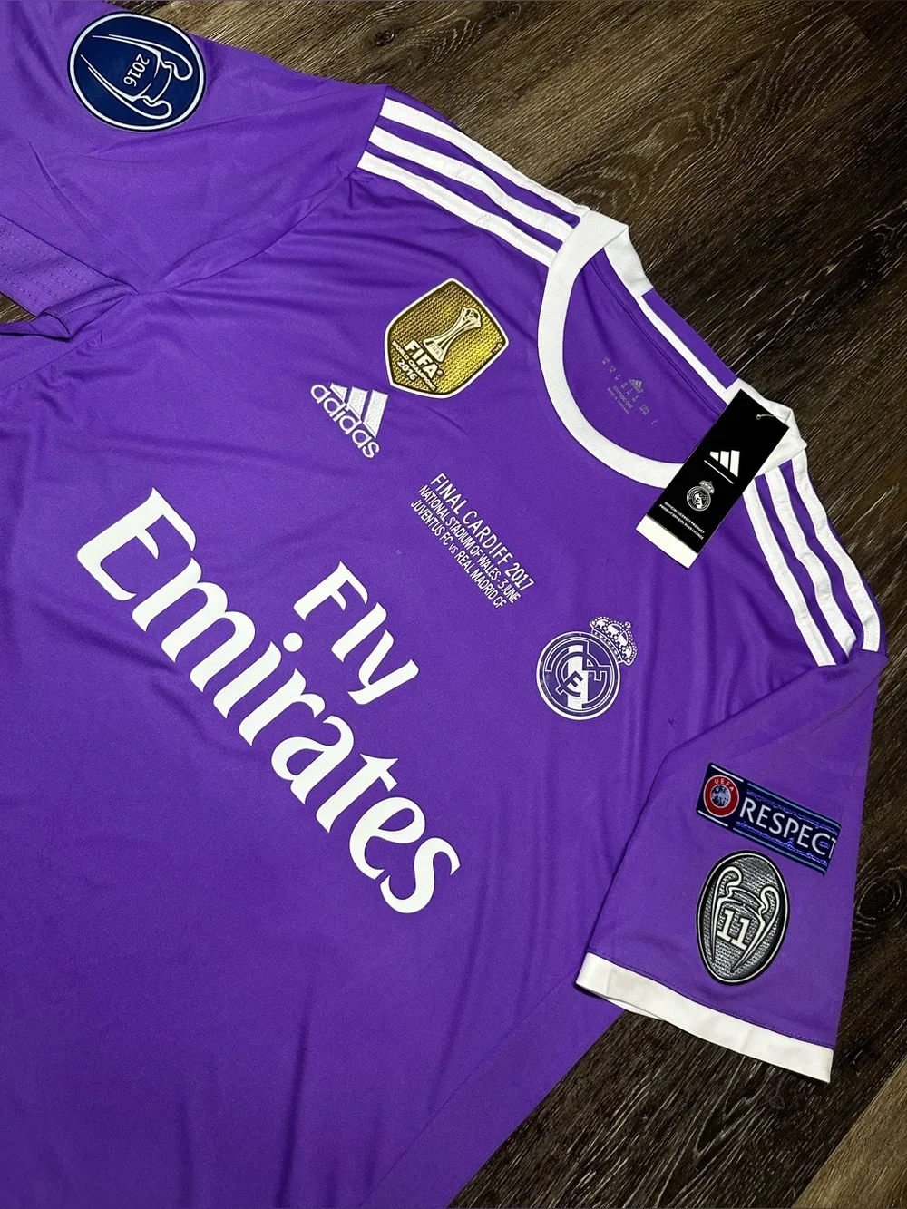 REAL MADRID 2017/18 UEFA Champions League Final Ronaldo #7 purple jersey